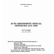 Acts Amendment (Sexual Offences) Act 1992